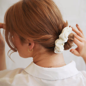 Stella Velvet Star Hair Scrunchie - White - Luna Charles | hair, hair accessories, scrunchie, sparkle, Star, stella, wedding | 