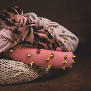 Bella Star Headband - Pink - Luna Charles | gold, hair accessories, headband, knot, star | 