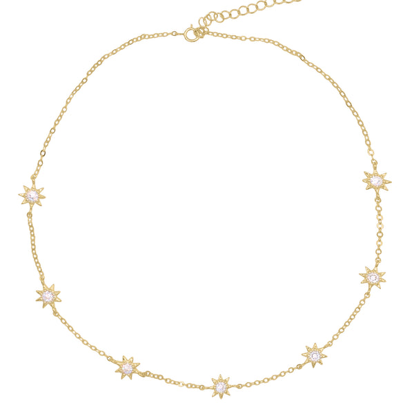 Icelyn Star Choker Necklace | 18K Gold Plated