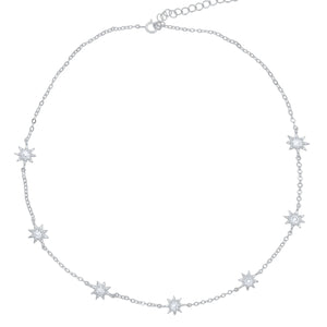 Icelyn Star Choker Necklace | 925 Sterling Silver