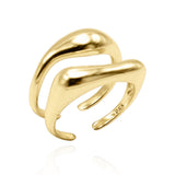 Indra Double Wave Ring Set | 18K Gold Plated - Luna Charles | adjustable, dawn, everyday, gold, Jewellery, ring set, stacking | 
