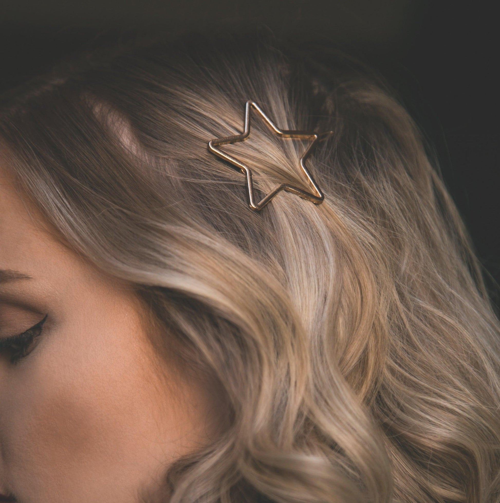 Ingrid Gold Star Hair Clip - Luna Charles | gold, hair accessories, hair clip, Star | 