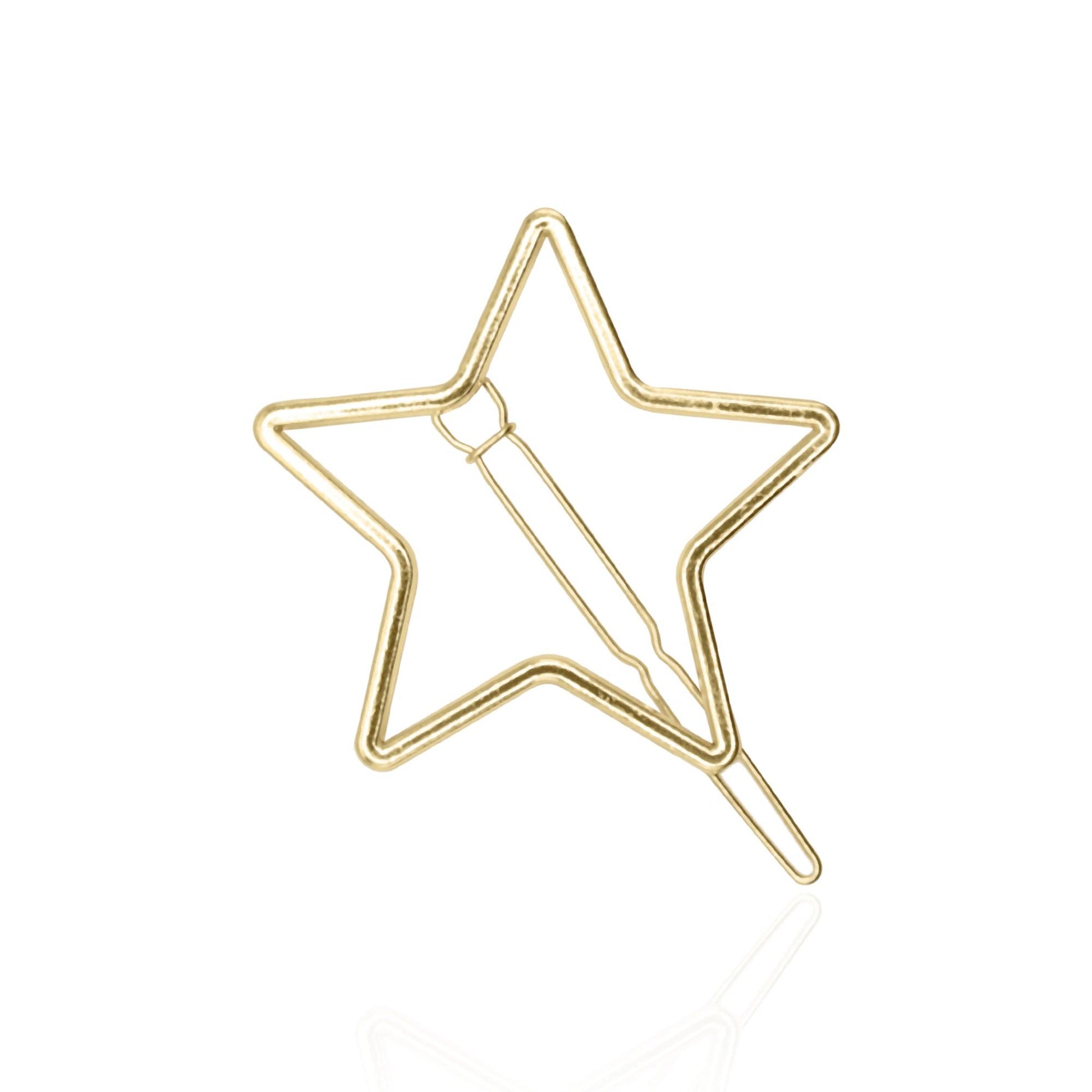 Ingrid Gold Star Hair Clip - Luna Charles | gold, hair accessories, hair clip, Star | 