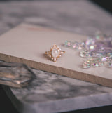 Izarra Moonstone Ring | 18K Gold Plated - Luna Charles | gold, Jewellery, moonstone, ring, statement, wedding | 