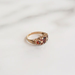 Vintage Joyce Garnet Ring | Size P | Solid 9ct Gold