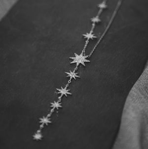 Juliet Star Burst Y Drop Necklace | 925 Sterling Silver