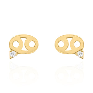 Kali Zodiac Symbol Stud Earrings | 18K Gold Plated