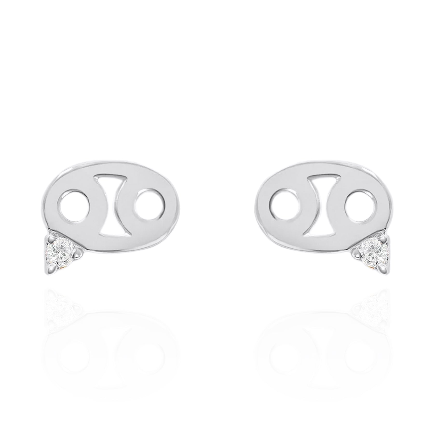 Kali Zodiac Symbol Stud Earrings | 925 Sterling Silver