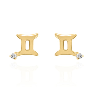 Kali Zodiac Symbol Stud Earrings | 18K Gold Plated