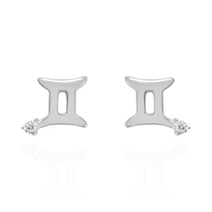 Kali Zodiac Symbol Stud Earrings | 925 Sterling Silver