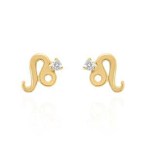 Kali Zodiac Symbol Stud Earrings | 18K Gold Plated