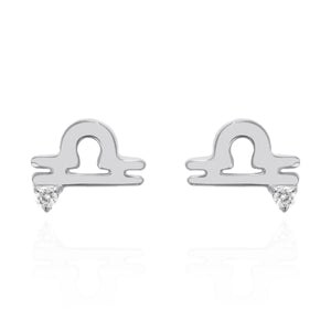 Kali Zodiac Symbol Stud Earrings | 925 Sterling Silver