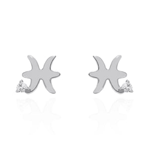 Kali Zodiac Symbol Stud Earrings | 925 Sterling Silver