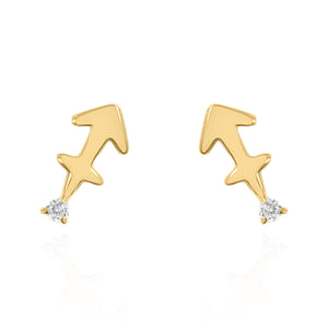 Kali Zodiac Symbol Stud Earrings | 18K Gold Plated