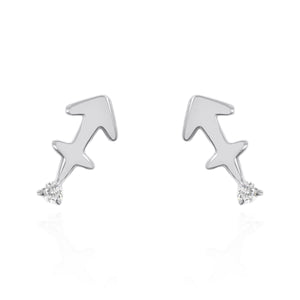Kali Zodiac Symbol Stud Earrings | 925 Sterling Silver