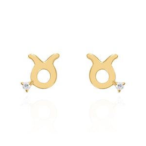 Kali Zodiac Symbol Stud Earrings | 18K Gold Plated