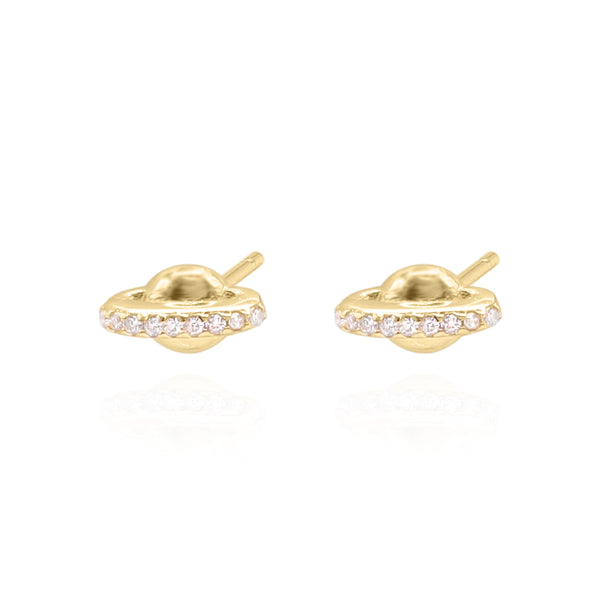 Leva Planet Stud Earrings | 18K Gold Plated