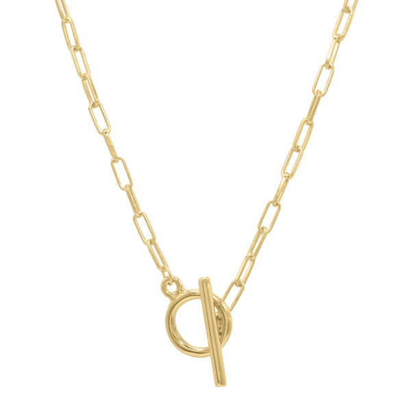 Mila Toggle Chain Necklace | 18k Gold Plated