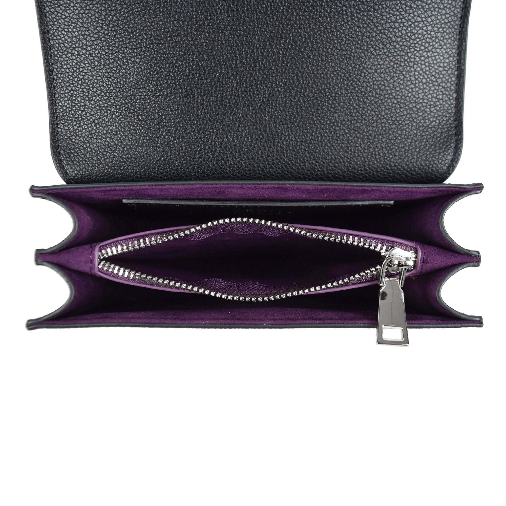 Brighton Black Clutch Style deals Bag With Silver Chain And Design TLR 2136