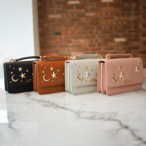 Nova Star Studded Handbag - Pink & Gold