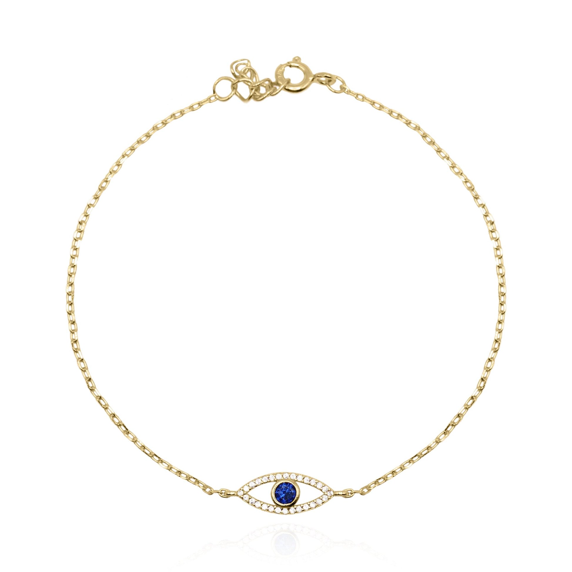 Nuray Evil Eye Chain Bracelet | 18K Gold Plated - Luna Charles | bracelet, chain, charm, evil eye, gold, Jewellery | 