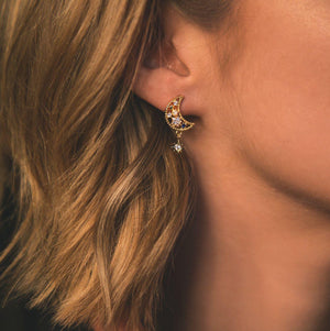 Fleur Moon Earrings - Luna Charles