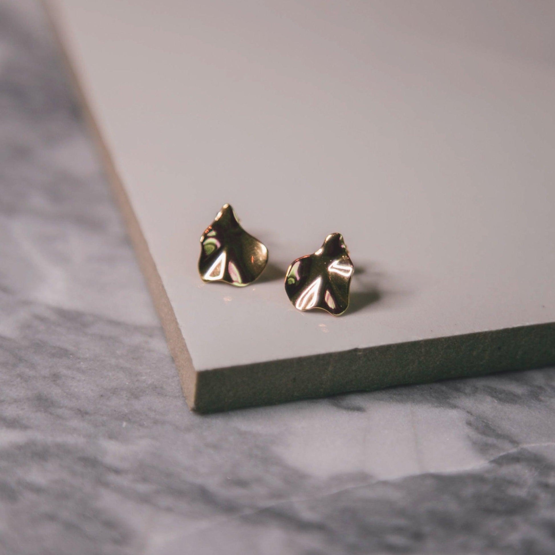 Pebble Geometric Stud Earrings - Gold - Luna Charles | dawn, Earrings, gold, studs | 