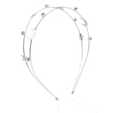 Sasha Moon & Star Headband | Silver - Luna Charles | hair accessories, headband, metal headband, moon, silver, star, wedding | 