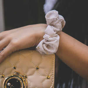 Demi Star Hair Scrunchie - Grey - Luna Charles | grey, hair accessories, scrunchie, sparkle, Star | 