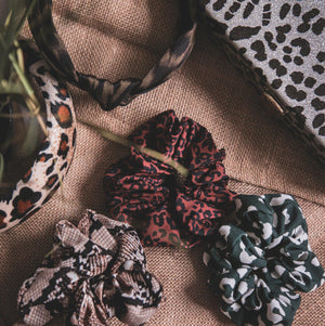 Zuri Snakeprint Scrunchie - Light Natural - Luna Charles | animal, hair accessories, snake, snakeprint | 