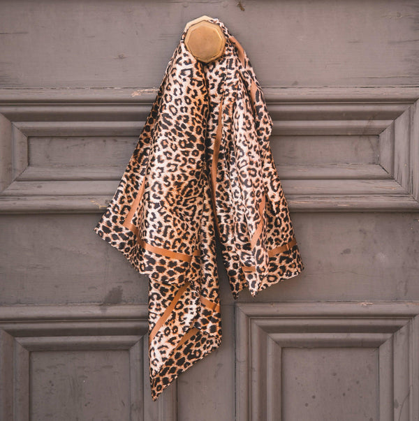 Cita Head Scarf - Natural - Luna Charles | animal, everyday, hair accessories, head scarf, leopard, scarf, statement, wild | 