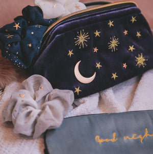 Demi Star Hair Scrunchie - Navy - Luna Charles | hair accessories, navy, scrunchie, sparkle, Star | 