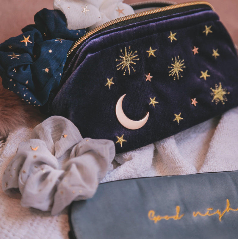 Demi Star Hair Scrunchie - Navy - Luna Charles | hair accessories, navy, scrunchie, sparkle, Star | 