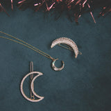 Lunika Crescent Moon Hair Clip - Luna Charles | crescent moon, crystal, dawn, gemstone, hair accessories, moon, sparkle, wedding | 