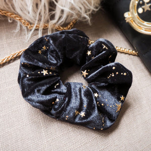 Stella Velvet Star Hair Scrunchie - Black - Luna Charles | hair, hair accessories, scrunchie, sparkle, Star, stella | 