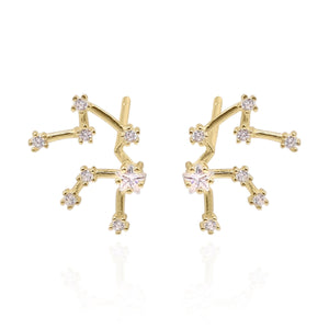 Valini Zodiac Constellation Stud Earrings | 18K Gold Plated - Luna Charles | Earrings, everyday, gold, Jewellery, star sign, studs, zodiac | 