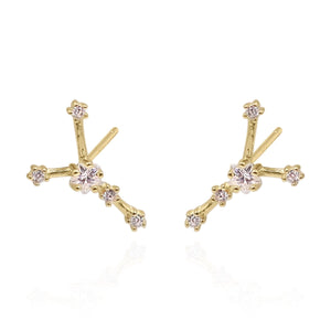 Valini Zodiac Constellation Stud Earrings | 18K Gold Plated - Luna Charles | Earrings, everyday, gold, Jewellery, star sign, studs, zodiac | 