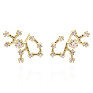 Valini Zodiac Constellation Stud Earrings | 18K Gold Plated - Luna Charles | Earrings, everyday, gold, Jewellery, star sign, studs, zodiac | 