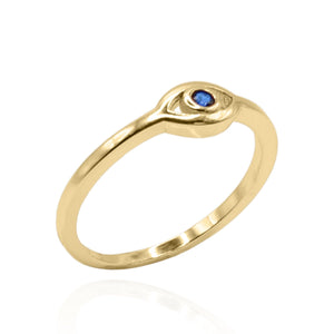 Vision Evil Eye Ring - Gold | 14K Gold Plated - Luna Charles | boho, everyday, evil eye, eye, gold, Jewellery, ring | 