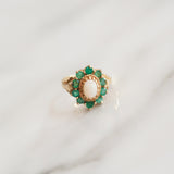 Vintage Winifred Emerald & Opal Ring | Size K | Solid 9ct Gold