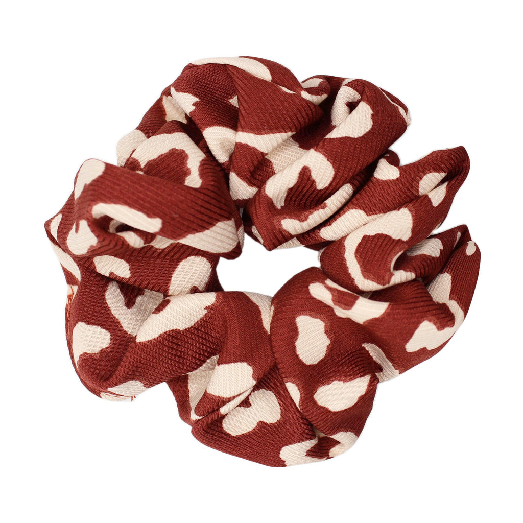 Kamali Leopard Print Scrunchie, Red