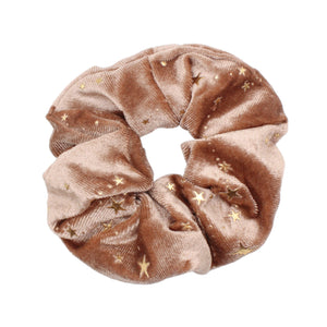 Stella Velvet Star Hair Scrunchie - Caramel - Luna Charles | hair, hair accessories, scrunchie, sparkle, Star, stella | 
