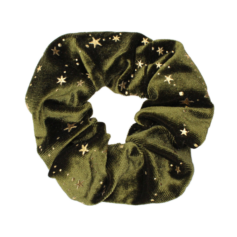 Stella Velvet Star Hair Scrunchie - Green - Luna Charles | hair, hair accessories, scrunchie, sparkle, Star, stella | 