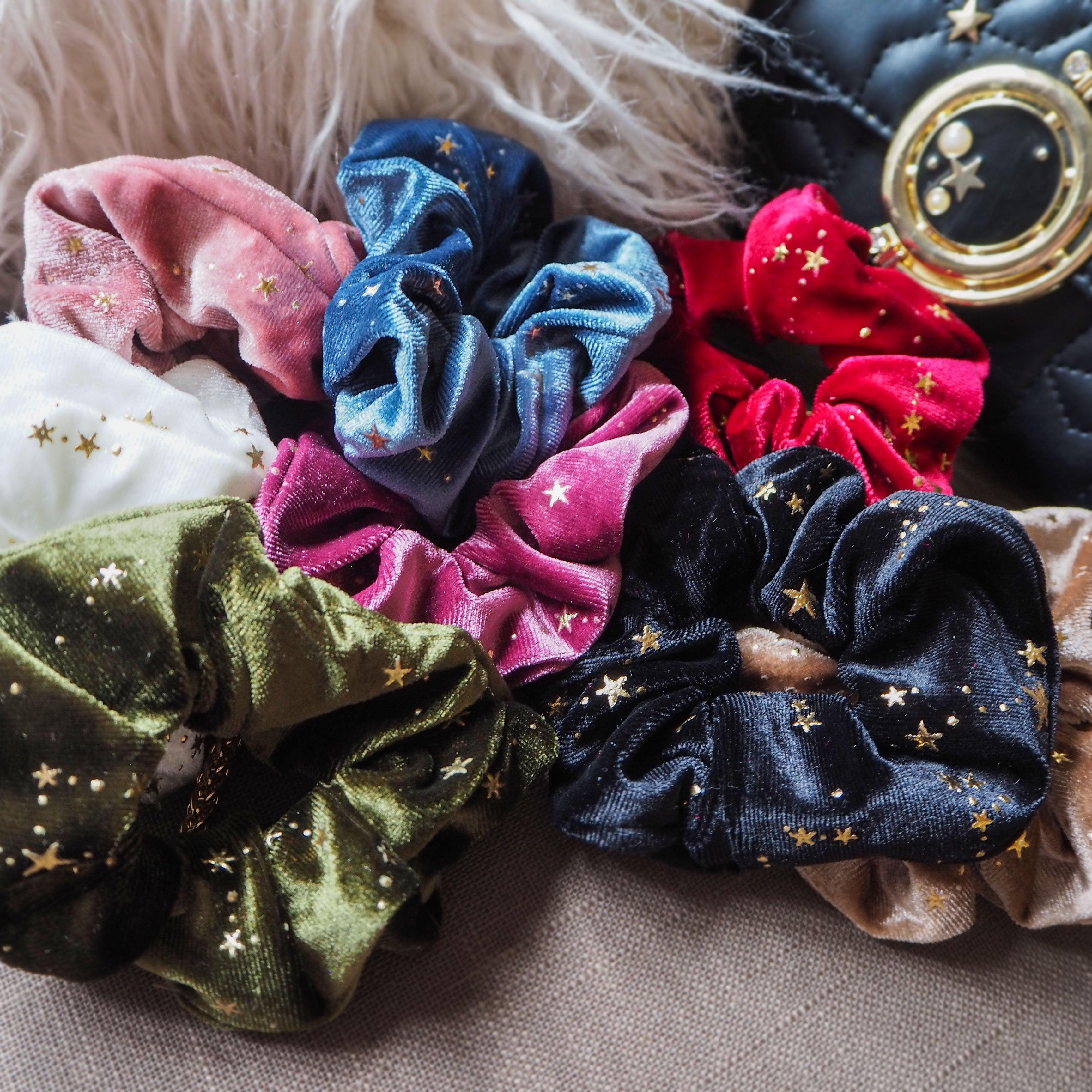 Stella Velvet Star Hair Scrunchie Red Luna Charles