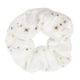 Stella Velvet Star Hair Scrunchie - White - Luna Charles | hair, hair accessories, scrunchie, sparkle, Star, stella, wedding | 