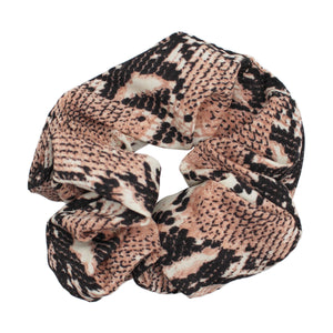 Zuri Snakeprint Scrunchie - Light Natural - Luna Charles | animal, hair accessories, snake, snakeprint | 