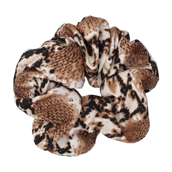 Zuri Snakeprint Scrunchie - Natural - Luna Charles | animal, hair accessories, snake, snakeprint | 